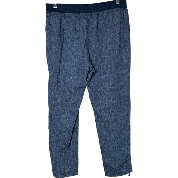 ELLEN TRACY Linen Blend Stretch Waist Joggers Adjustable Rusching at Hem Sz M - Picture 3 of 9